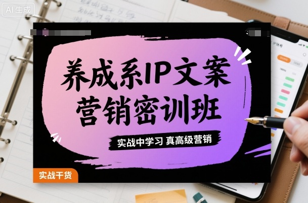 养成系IP文案营销密训班，实战中学习真高级营销-卿云社