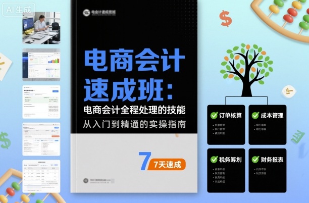 电商会计速成班，电商会计全程处理的技能-卿云社
