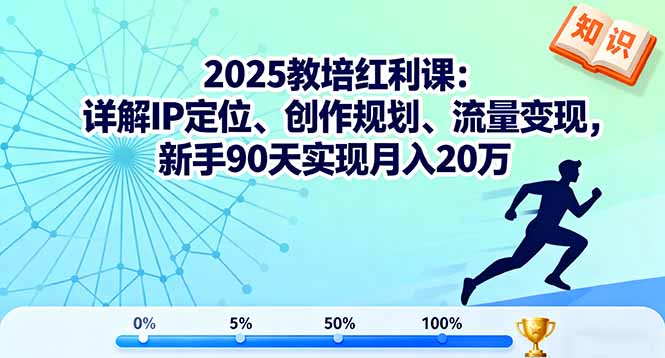 2025教培红利课：详解IP定位、创作规划、流量变现，新手90天实现月入20万-卿云社