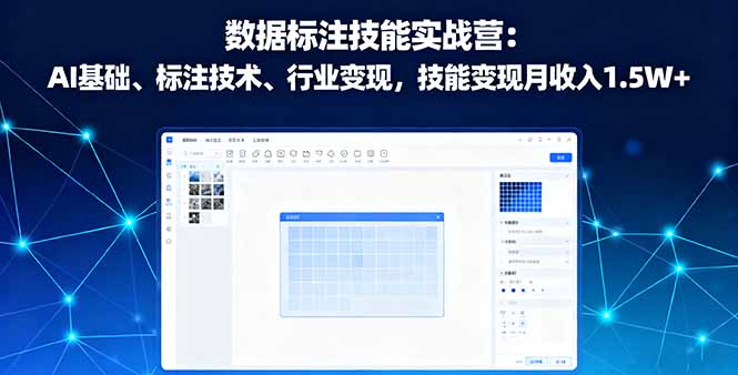 数据标注技能实战营：AI基础、标注技术、行业变现，技能变现月收入1.5W+-卿云社