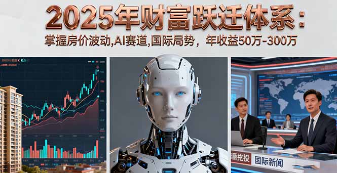 2025年财富跃迁体系：掌握房价波动,AI赛道,国际局势，年收益50万-300万-卿云社