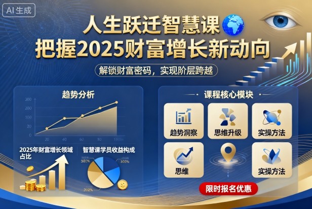 人生跃迁智慧课，把据2025财富增长新动向-卿云社