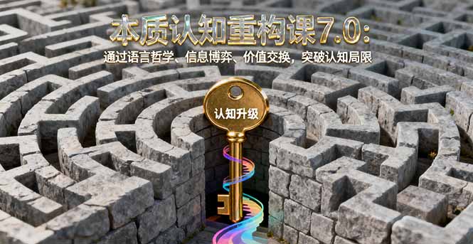 本质认知重构课7.0：通过语言哲学、信息博弈、价值交换，突破认知局限-卿云社