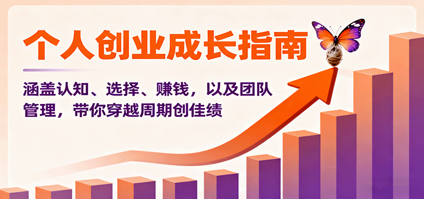 个人创业成长指南：涵盖认知、选择、赚钱，以及团队管理，带你穿越周期创佳绩-卿云社