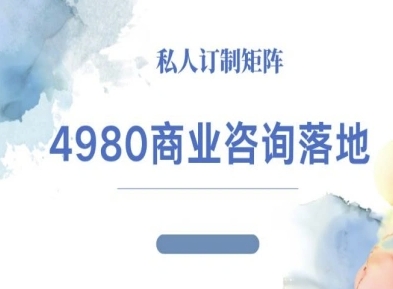 4980商业咨询师落地课程-ip运营高客单教程-卿云社
