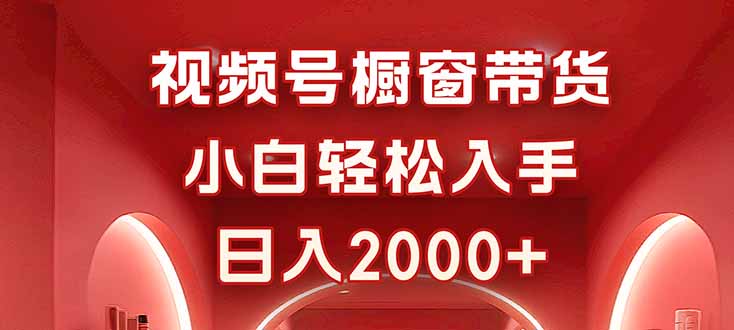 视频号橱窗带货，小白轻松入手，日入2000+-卿云社