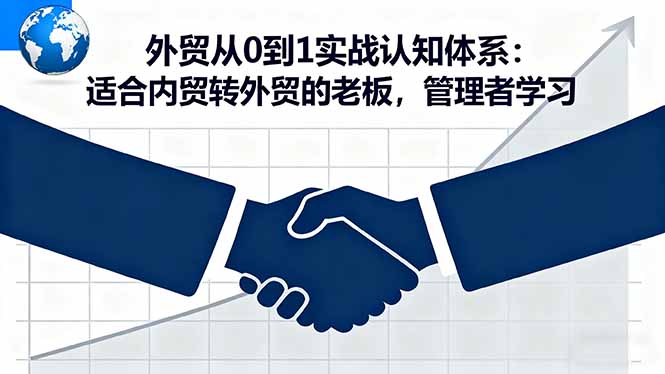 外贸从0到1实战认知体系：适合内贸转外贸的老板，管理者学习-卿云社