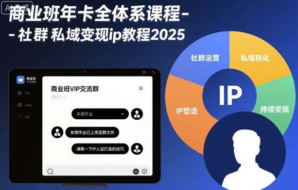 商业班年卡全体系课程-社群私域变现ip教程2025-卿云社