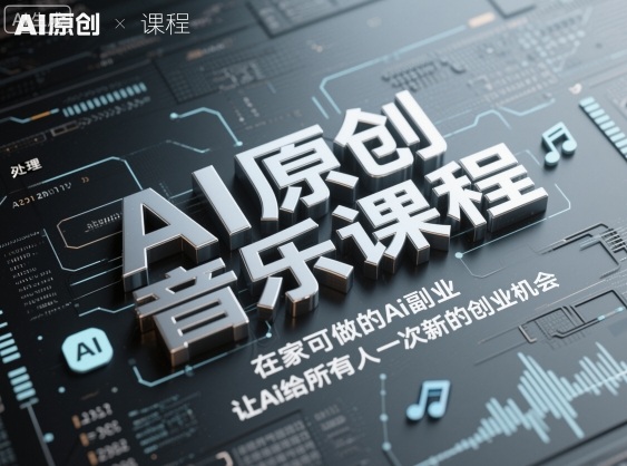 AI原创音乐课程，在家可做的Ai副业，让Ai给所有人一次新的创业机会-卿云社