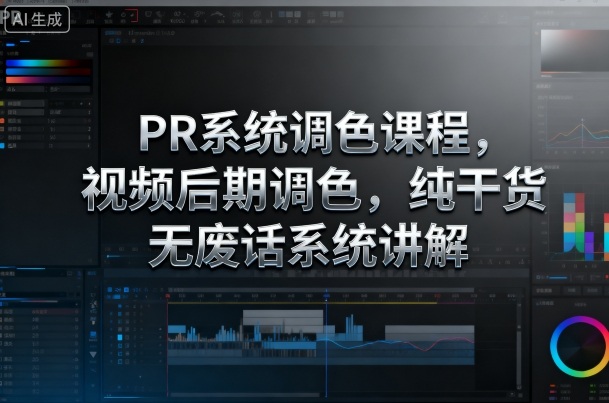 PR系统调色课程，视频后期调色，纯干货无废话系统讲解-卿云社