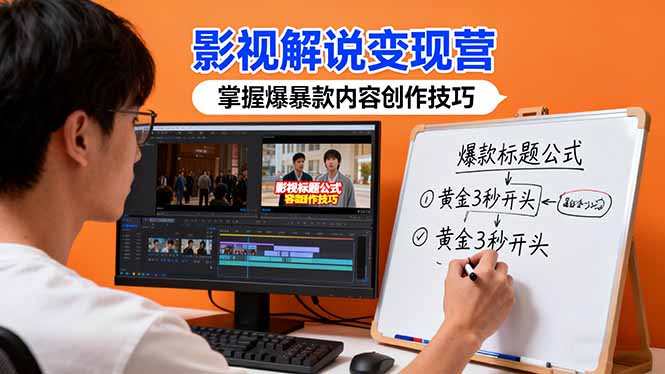 影视解说变现营：通过30+实战案例爆款内容创作技巧，掌握影视解说盈利密码-卿云社