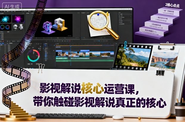 影视解说核心运营课，带你触碰影视解说真正的核心-卿云社