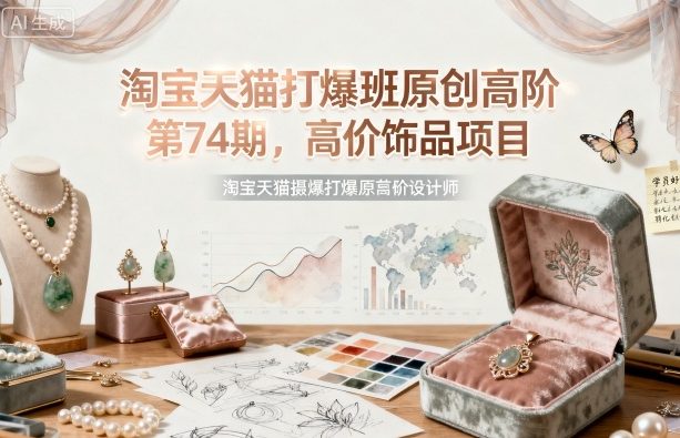 淘宝天猫打爆班原创高阶第74期，高价饰品项目-卿云社