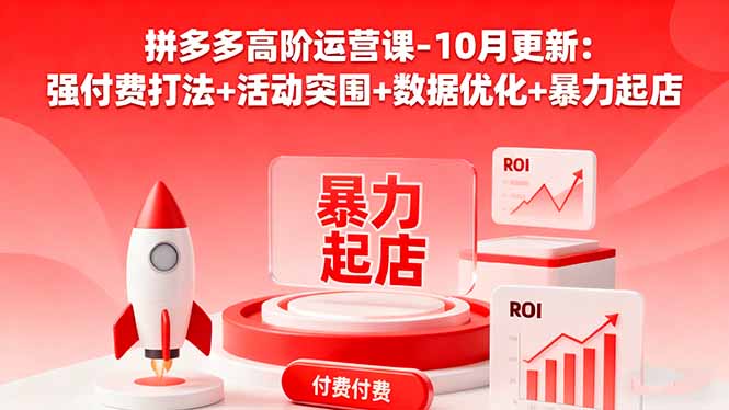 拼多多高阶运营课-10月更新：强付费打法+活动突围+数据优化+暴力起店-卿云社