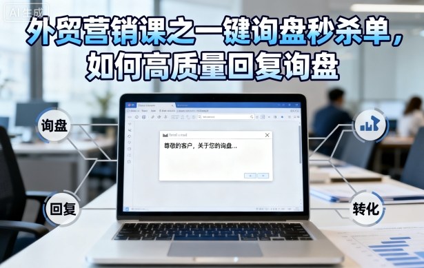 外贸营销课之一键询盘秒杀单，如何高质量回复询盘-卿云社