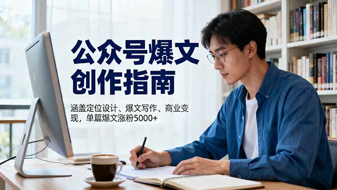 公众号爆文创作指南，涵盖定位设计+爆文写作+商业变现，单篇爆文涨粉5000+-卿云社