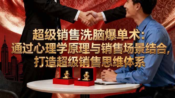 超级销售洗脑爆单术：通过心理学原理与销售场景结合,打造超级销售思维体系-卿云社