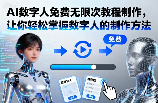 AI数字人免费无限次教程制作，让你轻松掌握数字人的制作方法-卿云社