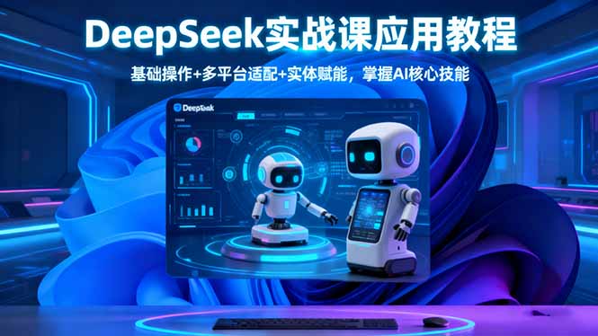 DeepSeek实战课应用教程、基础操作+多平台适配+实体赋能，掌握AI核心技能-卿云社