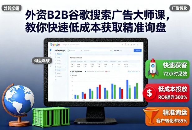 外资B2B谷歌搜索广告大师课，教你快速低成本获取精准询盘-卿云社