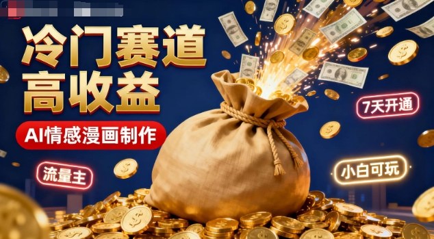 公众号冷门赛道，用AI做情感漫画，7天开通流量主，操作简单，小白可玩-卿云社