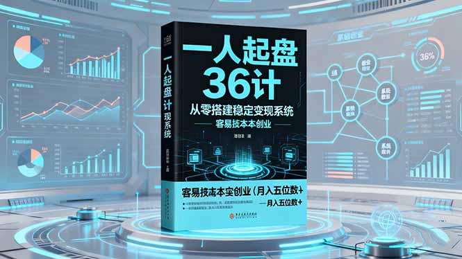 一人起盘36计：从零搭建稳定变现系统，实现低成本创业，月入五位数+-卿云社