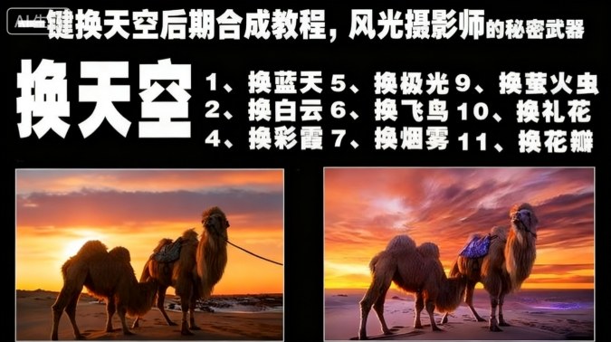 一键换天空后期合成教程，风光摄影师的秘密武器-卿云社