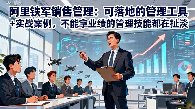 阿里铁军销售管理：可落地的管理工具+实战案例，不能拿业绩的管理都在扯淡-卿云社