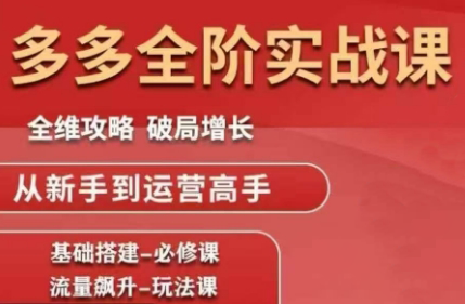 大炮·拼多多全阶实战课程(更新10月)-卿云社
