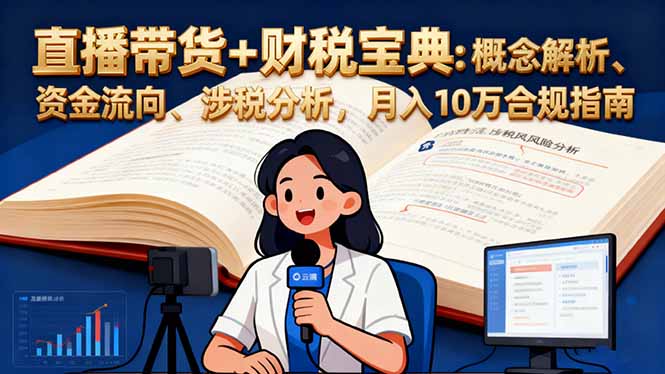 直播带货+财税宝典：概念解析、资金流向、涉税分析，月入10万合规指南-卿云社