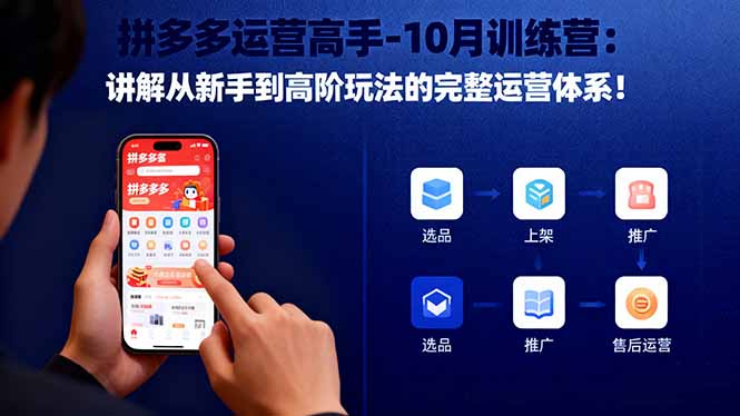 拼多多运营高手-10月训练营：讲解从新手到高阶玩法的完整运营体系！-卿云社