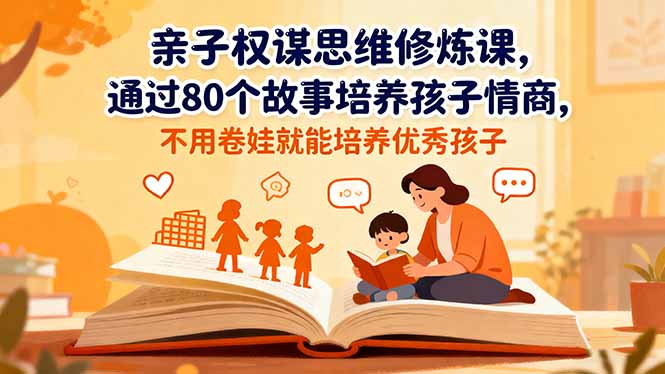 亲子权谋思维修炼课，通过80个故事培养孩子情商,不用卷娃就能培养优秀孩子-卿云社