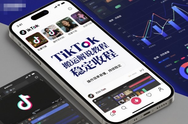 TikTok搬运解说教程，稳定收益，操作简单易懂，批量可做，持续稳定-卿云社