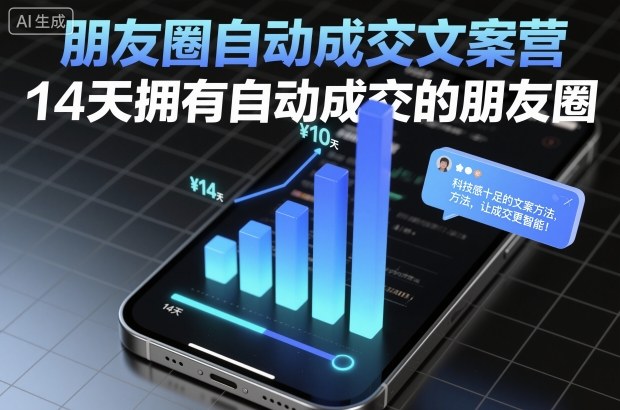 朋友圈自动成交文案营，14天拥有自动成交的朋友圈-卿云社
