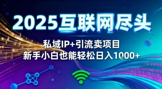 2025网创尽头王炸项目！私域IP+精准引流，新手小白在家躺賺日入1k，零经验也能上手【揭秘】-卿云社