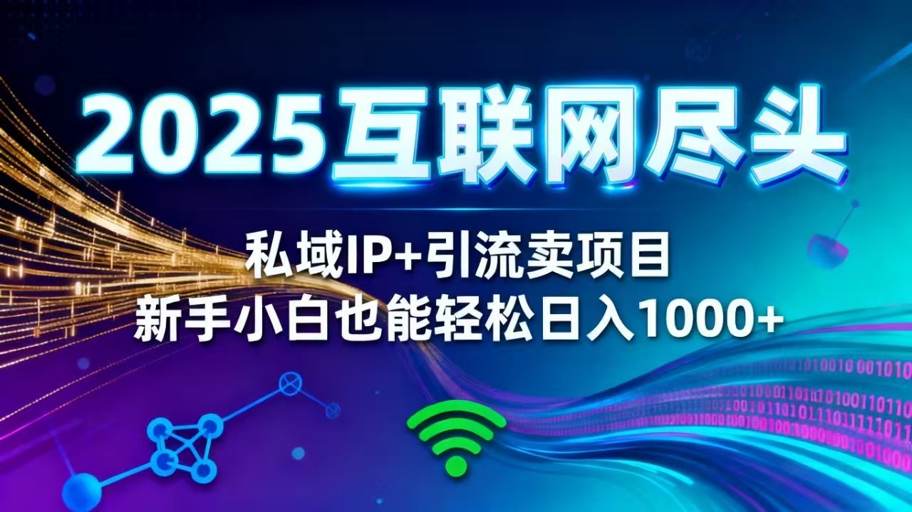 2025网创尽头王炸项目！私域 IP + 精准引流，新手小白在家躺赚日入 1000+-卿云社