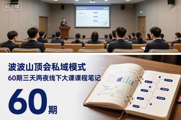 波波山顶会私域模式60期三天两夜线下大课课程笔记(文档)-卿云社