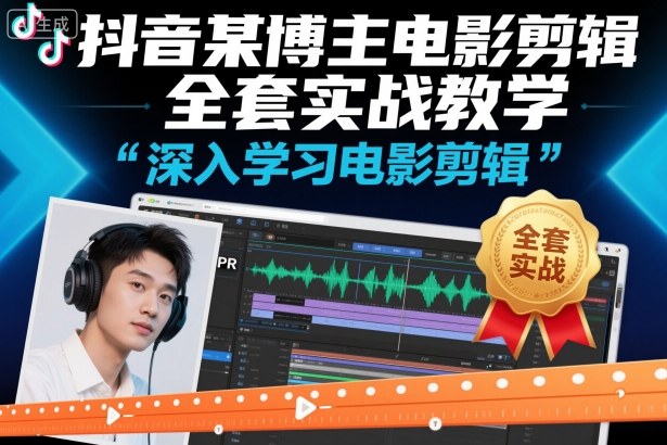 抖音某博主电影剪辑全套实战教学，深入学习电影剪辑-卿云社