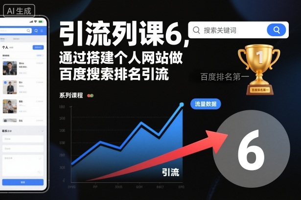 引流系列课6，通过搭建个人网站做百度搜索排名引流-卿云社