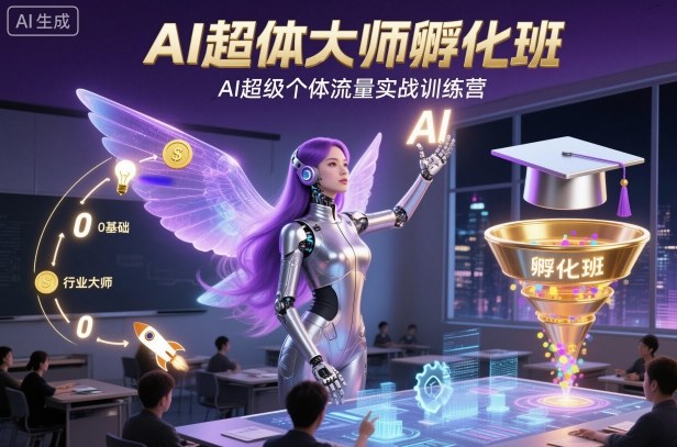 AI超体大师孵化班，AI超级个体流量实战训练营-卿云社