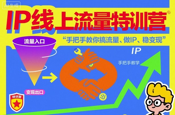 IP线上流量特训营，手把手教你搞流量、做IP、稳变现-卿云社