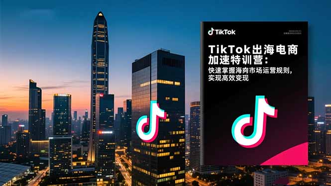TikTok出海电商加速特训营：快速掌握海外市场运营规则，实现高效变现-卿云社