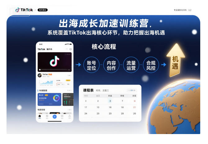 出海成长加速训练营，系统覆盖TikTok出海核心环节，助力把握出海机遇(更新)-卿云社