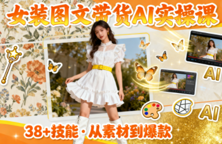 女装图文带货的AI实操课-卿云社