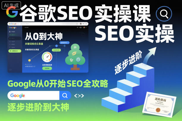 谷歌SEO实操课，Google从0开始SEO全攻略，逐步进阶到大神-卿云社