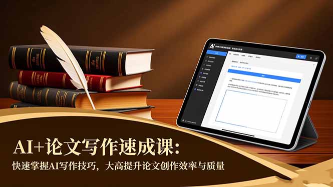 AI+论文写作速成课：快速掌握AI写作技巧，大幅提升论文创作效率与质量-卿云社