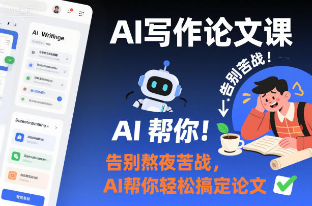 AI写作论文课，告别熬夜苦战，AI帮你轻松搞定论文-卿云社