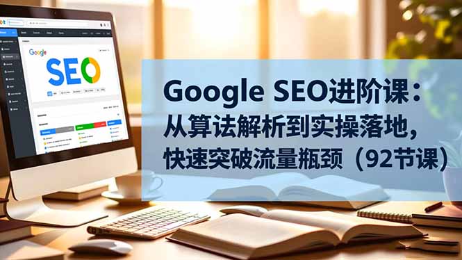 Google SEO进阶课：从算法解析到实操落地，快速突破流量瓶颈(92节课-卿云社