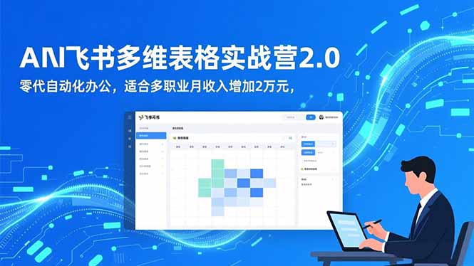 AI+飞书多维表格实战营2.0：零代码自动化办公，适合多职业月收入增加2万元-卿云社