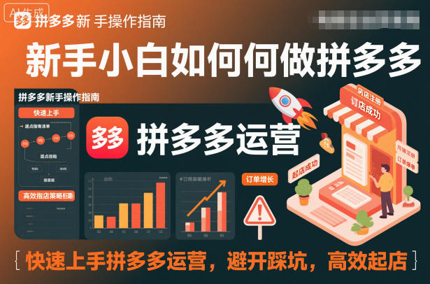 新手小白如何做拼多多，快速上手拼多多运营，避开踩坑，高效起店-卿云社